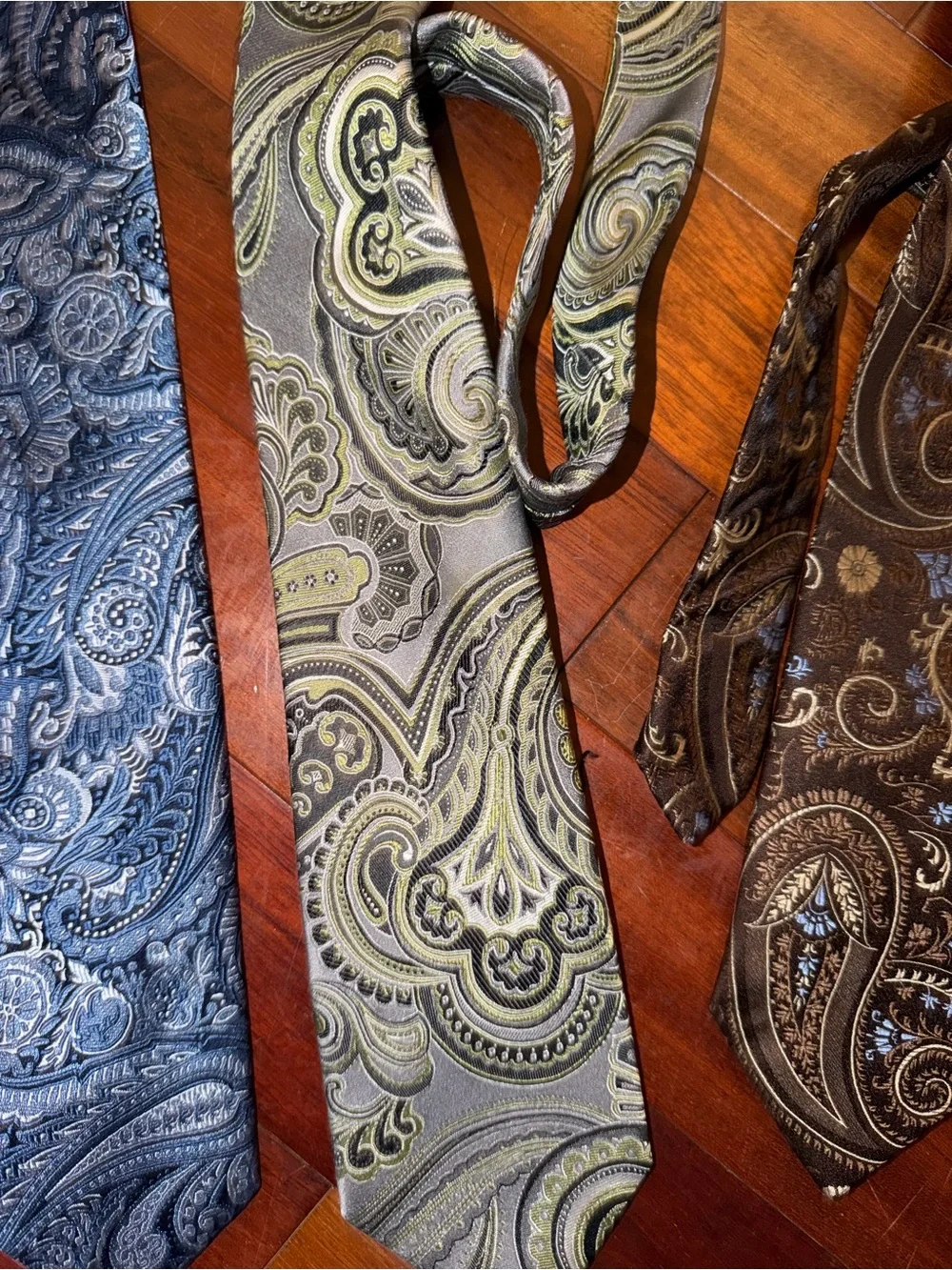 Four Ties including Geoffrey Beene and Paisley Silk
